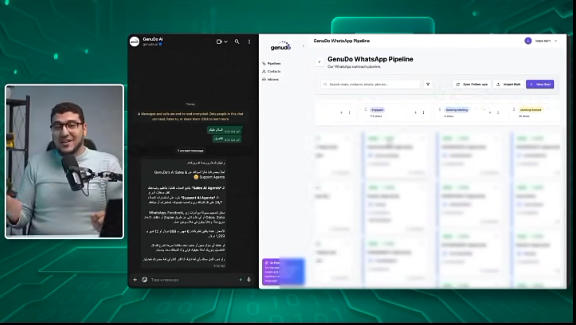 Hossamudin Hassan reviewing the GenuDo WhatsApp pipeline on ePreneurs